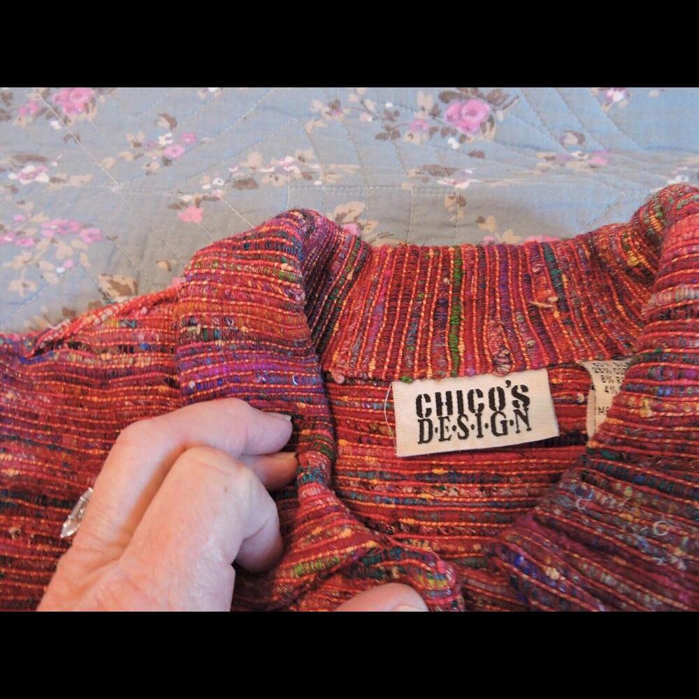 Chico's Design, Button FrontJacket Size 2 - Picture 2 of 9